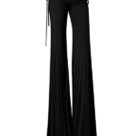 Women's High Waist Wide Leg Drawstring Side Tie Palazzo Pants