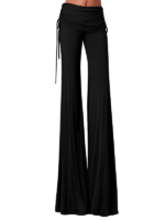 Women's High Waist Wide Leg Drawstring Side Tie Palazzo Pants