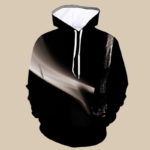 Men's Hooded Pullover Long Sleeve Abstract Stripe Graphic Sweatshirt Top - Image 3