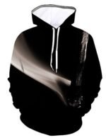 Men's Hooded Pullover Long Sleeve Abstract Stripe Graphic Sweatshirt Top - Image 2