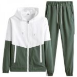 Men's Hooded Full Zip Long Sleeve Panel Pocket Jacket Top - Image 2