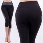 Women’s High Waist Cropped Leggings With Side Panels And Seams - Image 3