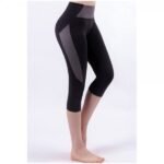 Women’s High Waist Cropped Leggings With Side Panels And Seams - Image 2