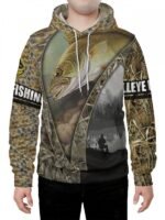 Men's Hooded Pullover Long Sleeve Abstract Pattern Graphic Drawstring Sweatshirt - Image 3