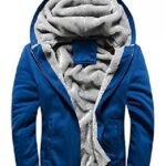 Men's Hooded Full Zip Long Sleeve Lined Jacket With Cuffs