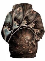 Men's Hooded Pullover Long Sleeve Abstract Pattern Graphic Drawstring Sweatshirt - Image 4