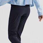 Women's Elastic Waist Tapered Leg Ankle Length Pocket Jogger Pants - Image 2